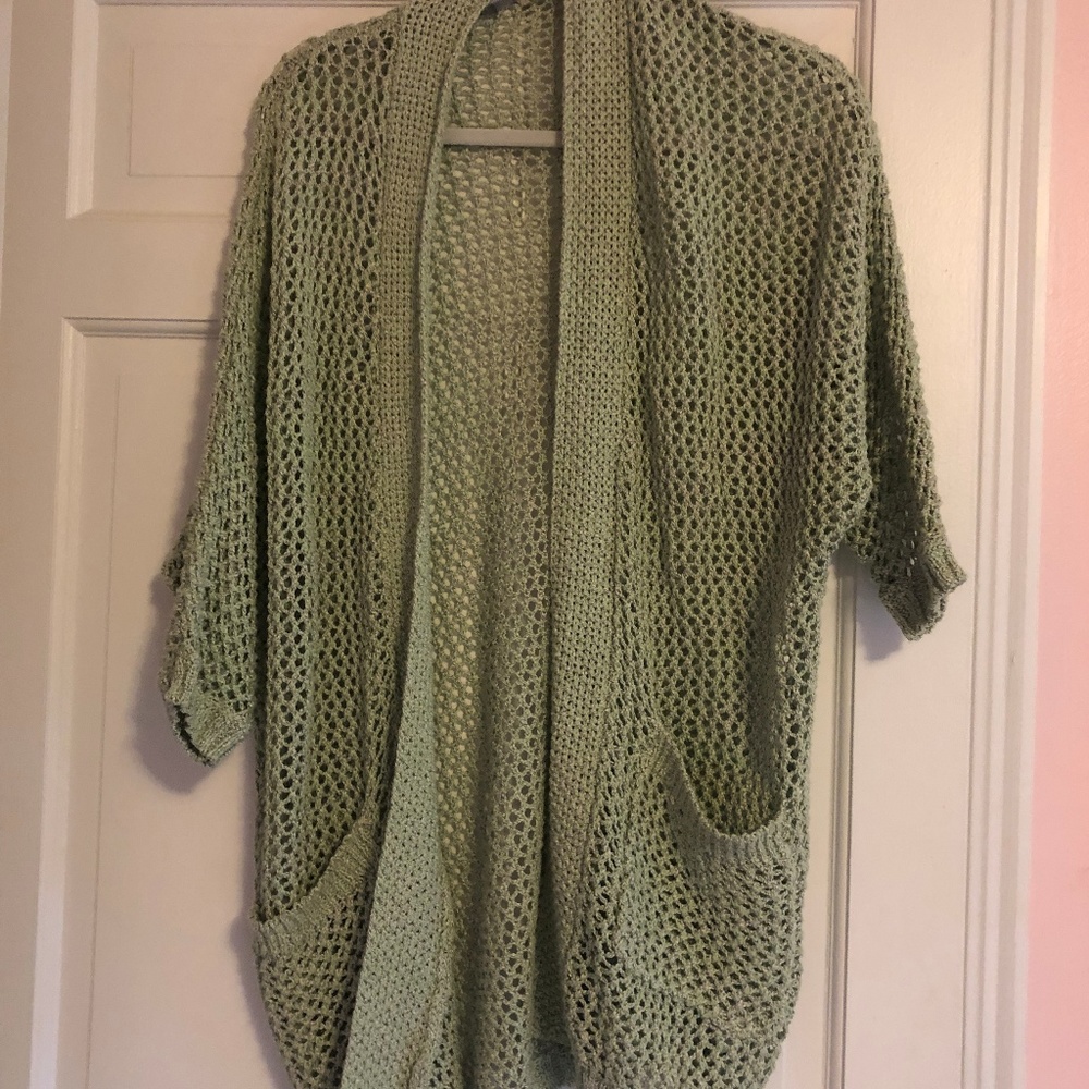 Urban Outfitters Light Green Knit Cardigan
